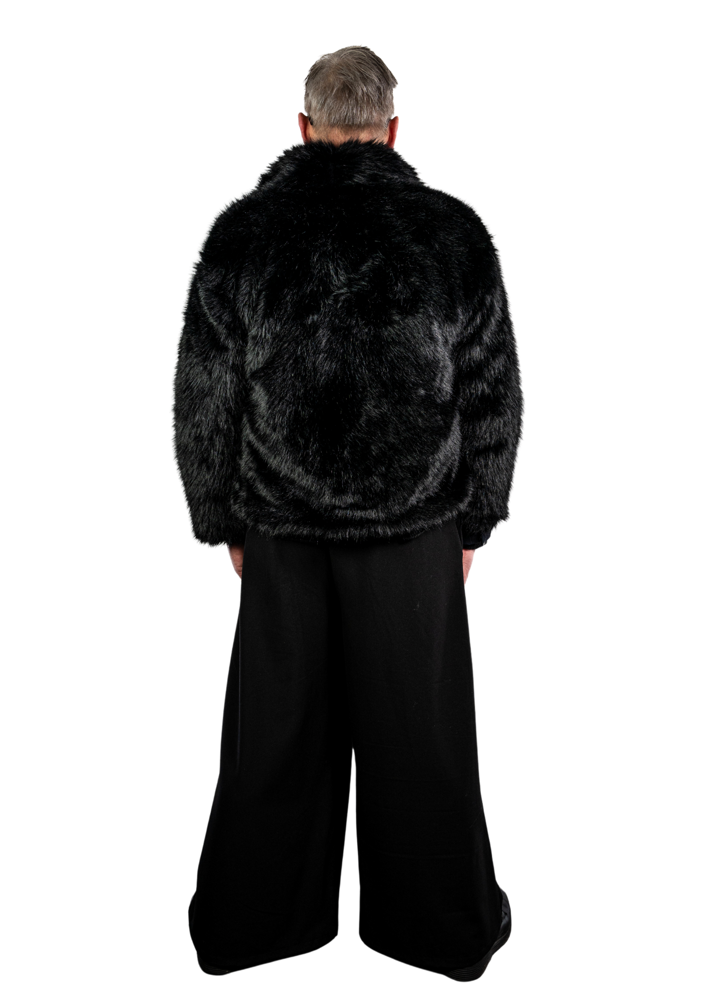 Faux fur coat black